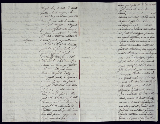 (N:3738) PIANO GEOMETRICO DELLA POSIZIONE E DELLE ROVINE DEL FORTE DI DEMONTE DISEGNATO E LEVATO ALLA SCALA DI 1 500 DAL  POSTULANTE DISEGNATORE D'ORDINE DEL MAGG. GENERALE CAPO DELLO STATO MAGGIORE GENERALE BARONE DI MONTHOUX CON ALLEGATO LIBRETTO DESCRITTIVO (CA001640, CA001643, CA001644, CA001645, CA001646, CA001647, CA001648, CA001649, CA001650) Carte e stampe antiche: riproduzione a colori su carta (formato A1)