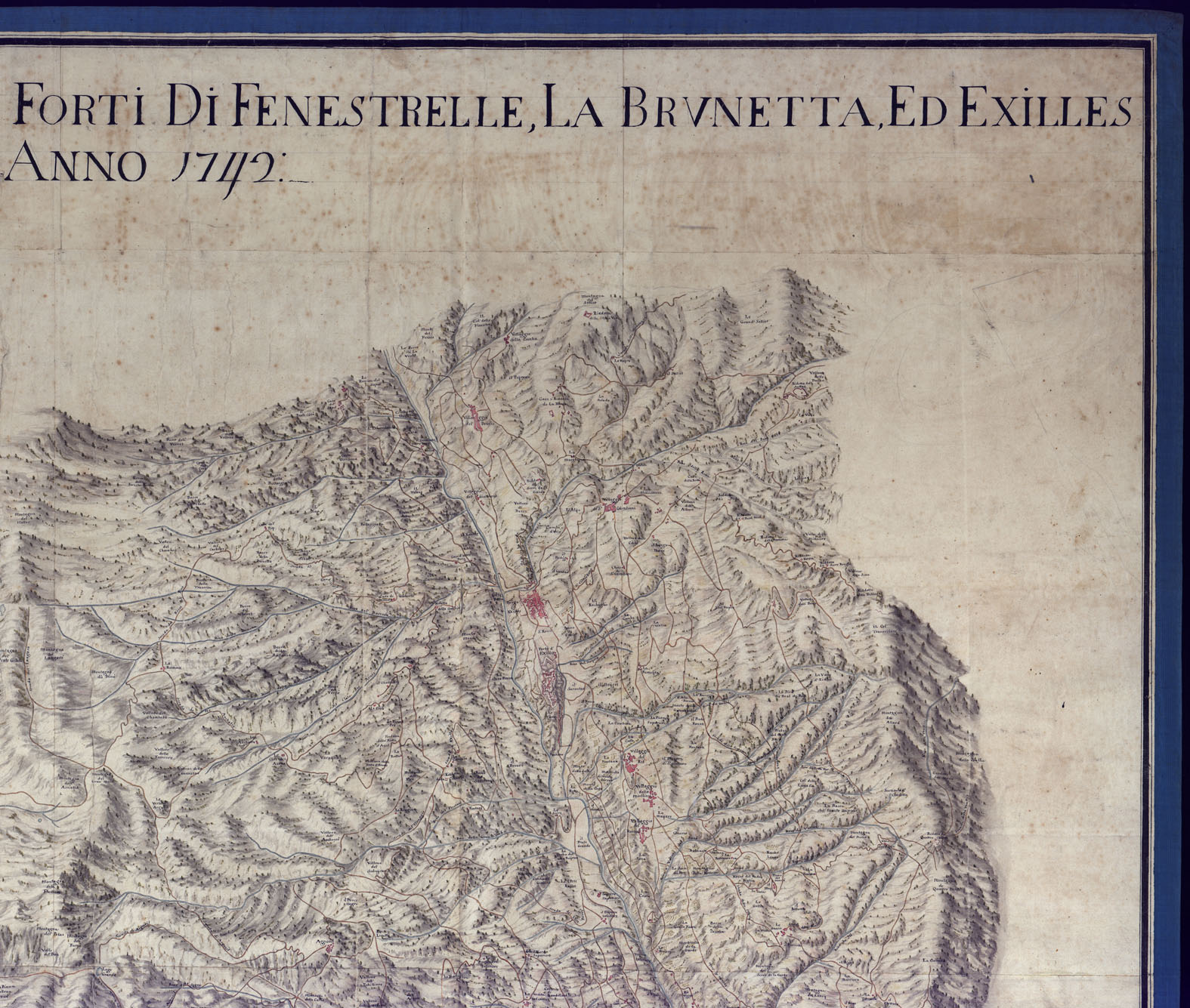(N:23416) CARTA TOPOGRAFICA IN MISURA DEI TRE FORTI DI FENESTRELLE, LA BRUNETTA, ED EXILLES CO' LUORO CIRCUITI FATTA NELL'ANNO 1742 (CA001675, CA001676, CA001677, CA001678, CA001679, CA001680) Carte e stampe antiche: riproduzione a colori su carta (formato A1)