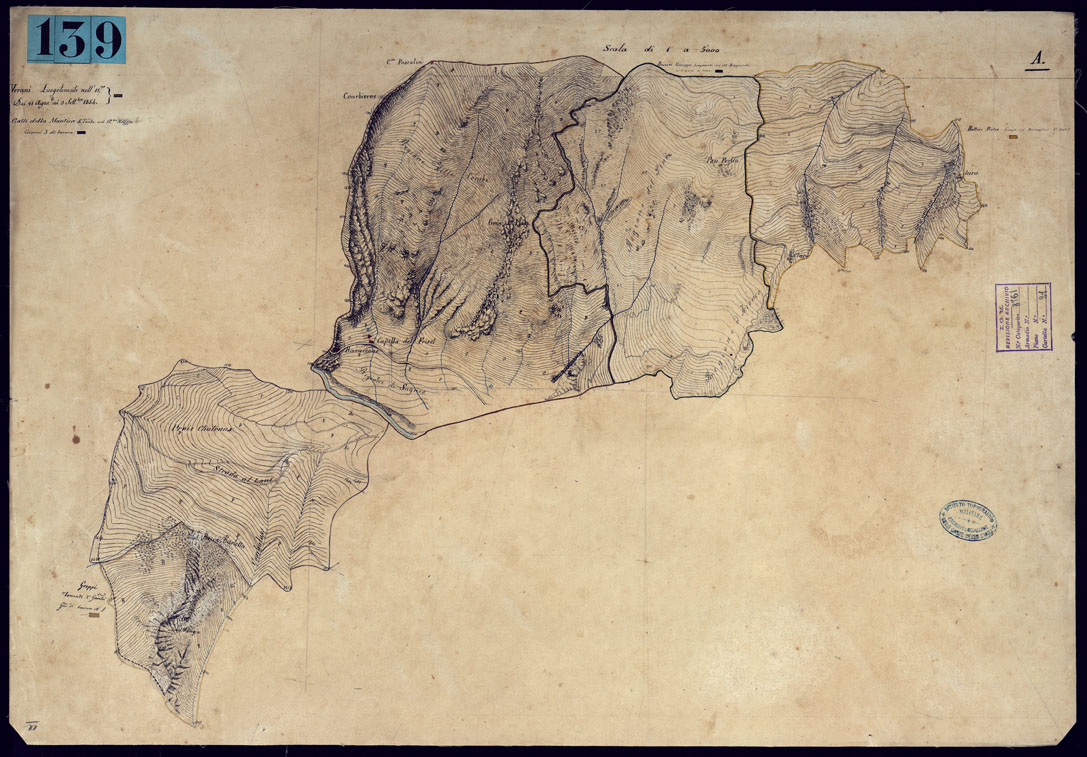 (N:23417) FENESTRELLE E DINTORNI - FOGLIO A. (CA001681) Carte e stampe antiche: riproduzione a colori su carta (formato A1)