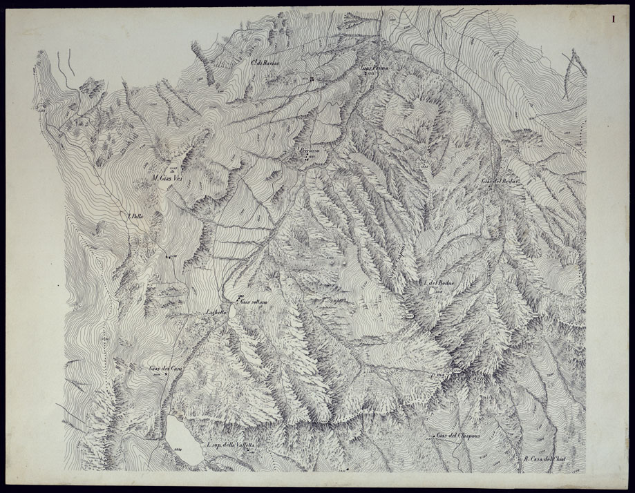 (N:23501) CARTA DEL MONCENISIO - RIPARTO 3B. (CA001789) Carte e stampe antiche: riproduzione a colori su carta (formato A1)