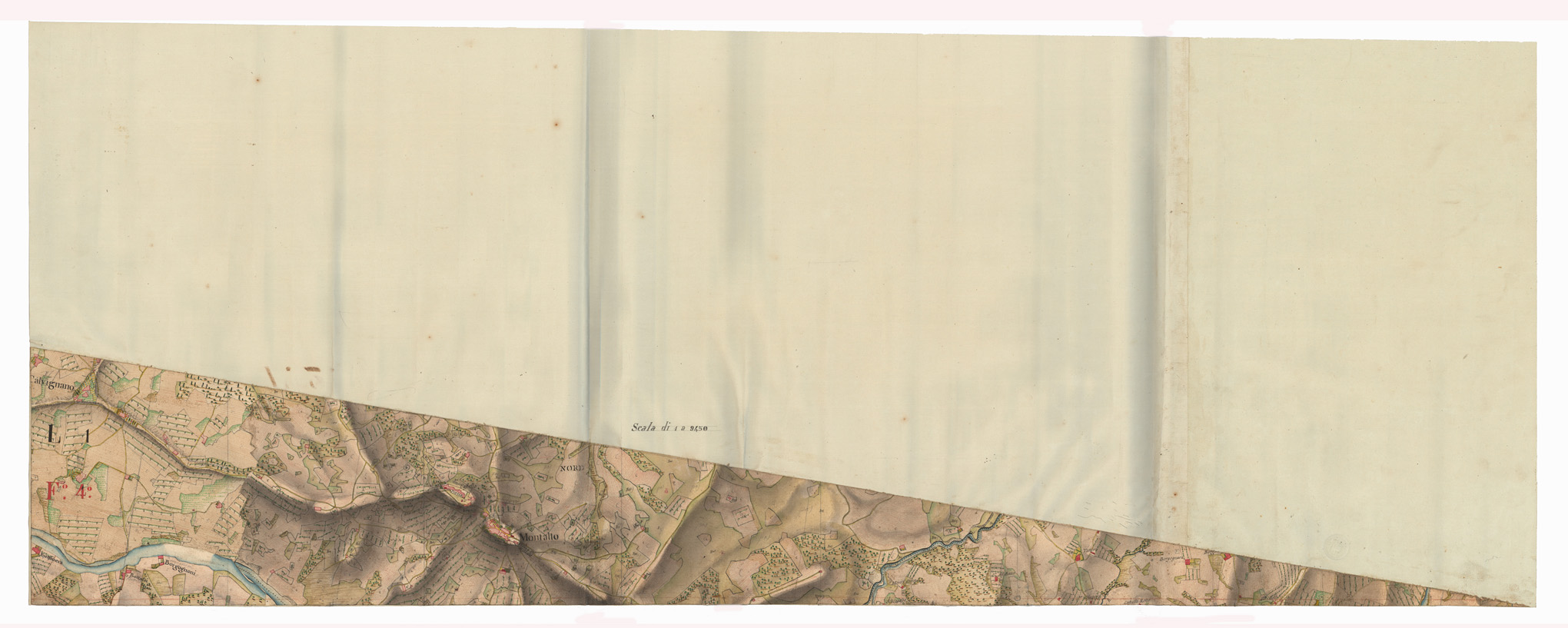 (N:7519) PARTE 2 DEL OLTRE PO' CHE COMPRENDE PARTE DEL CORSO DELLA STAFFORA VERSO VARZI E PARTE DI QUELLA DELLA TREBBIA ROBBIO  - FOGLIO 4 (CA001807) Carte e stampe antiche: riproduzione a colori su carta (formato A1)