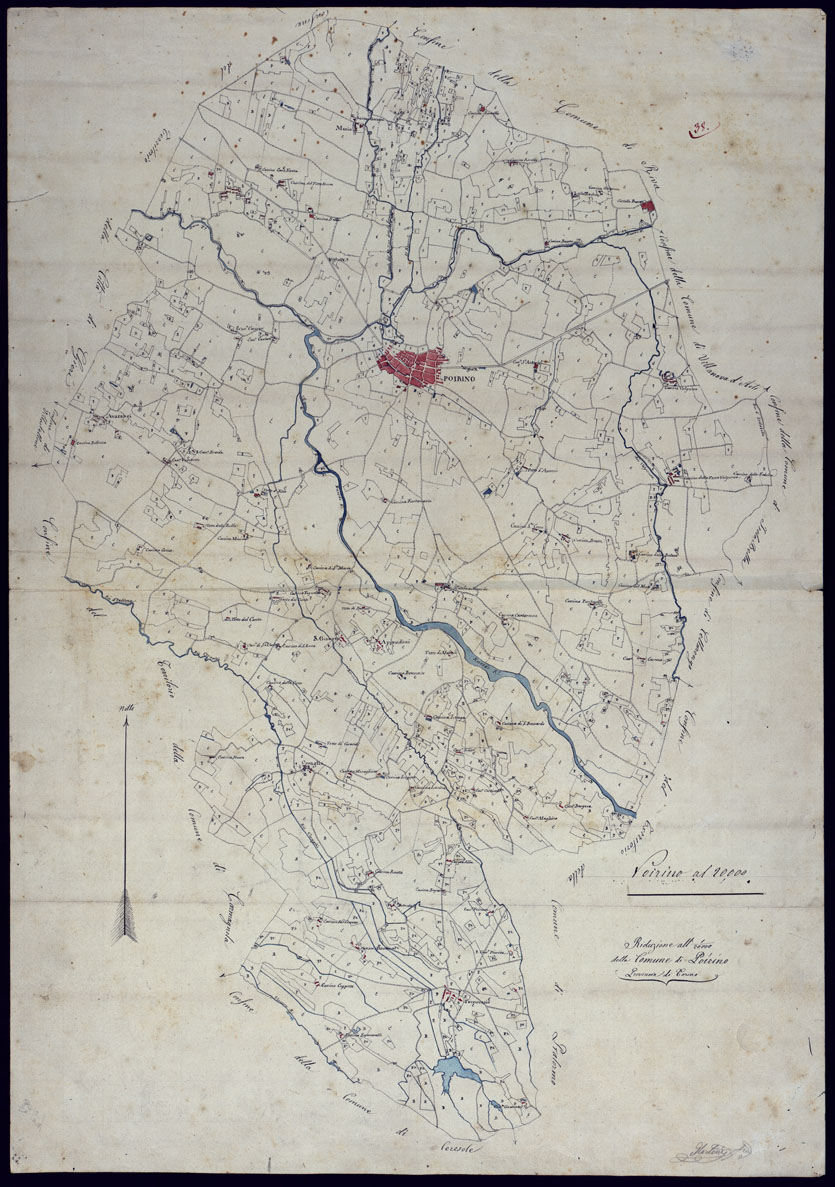 (N:14725) TERRITORIO COMPRESO TRA RACCONIGI, MORETTA, SAVIGLIANO, ALESSANDRIA ED IVREA - POIRONO. (CA001897) Carte e stampe antiche: riproduzione a colori su carta (formato A1)