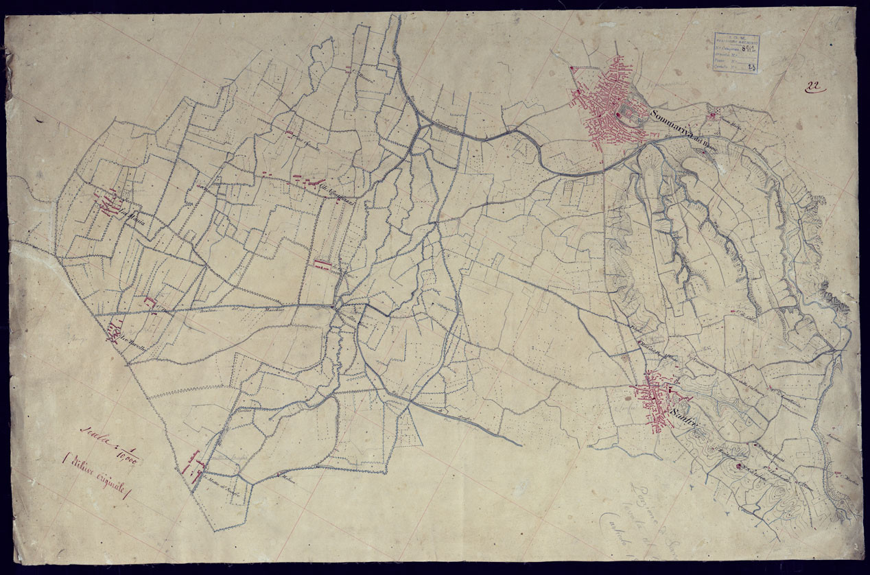 (N:6104) TERRITORIO COMPRESO TRA BRA, MORETTA, CAVALLERMAGGIORE, RACCONIGI, VILLANOVA - FOGLIO 22  SOMMARIVA DEL BOSCO. (CA001951) Carte e stampe antiche: riproduzione a colori su carta (formato A1)