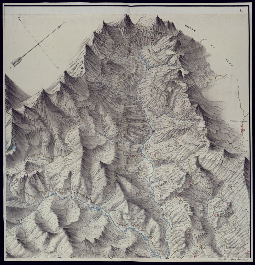 (N:23521) PARTIE DE ALPES. (CA002058) Carte e stampe antiche: riproduzione a colori su carta (formato A1)