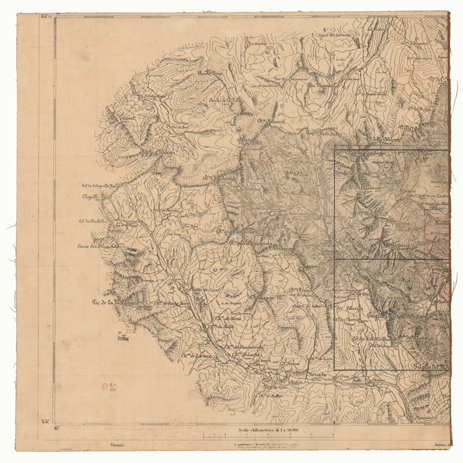 (N:23544) VALLI DELLA DORA RIPARIA SITUAZIONE DAL AL 1871 RILIEVI AL 10.000 - QUADRO D'UNIONE 3 (CA002089, CA002090) Carte e stampe antiche: riproduzione a colori su carta (formato A1)