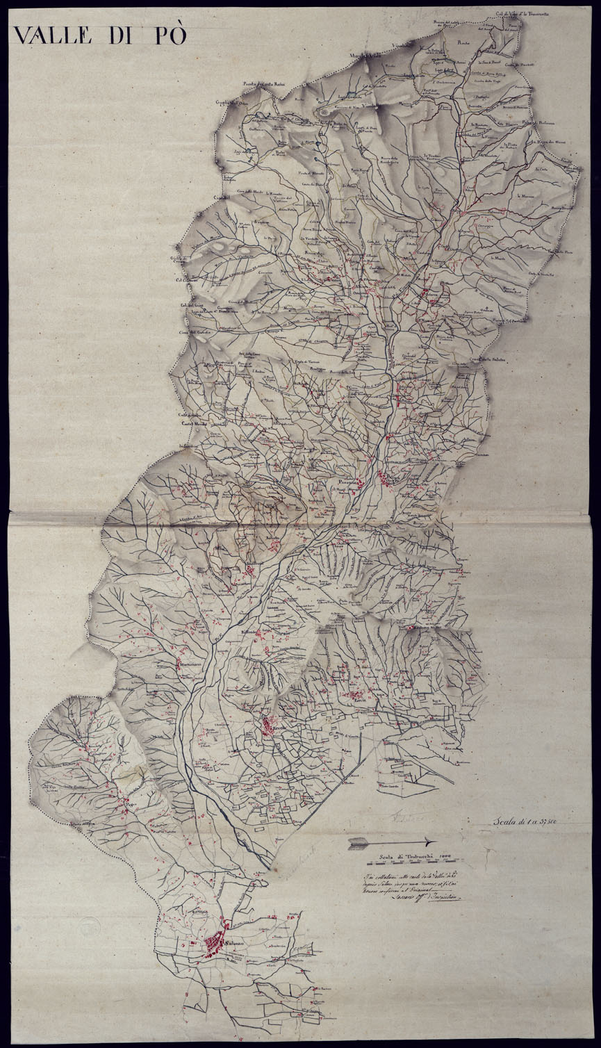 (N:23583) VALLE DI PO'. (CA002133) Carte e stampe antiche: riproduzione a colori su carta (formato A1)