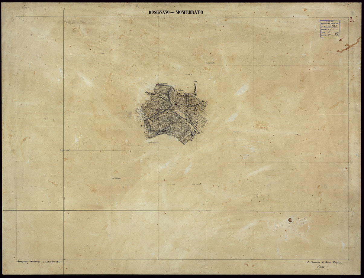 (N:23616) GRUPPO DI 132 FRAZIONI DI MINUTE DI CAMPAGNA ALLA SCALA 1:10.000 DEI RILEVAMENTI ESEGUITI NEL 1853-1867 - ROSIGNANO - RILIEVI OPERATORE N. 3. (CA002224) Carte e stampe antiche: riproduzione a colori su carta (formato A1)
