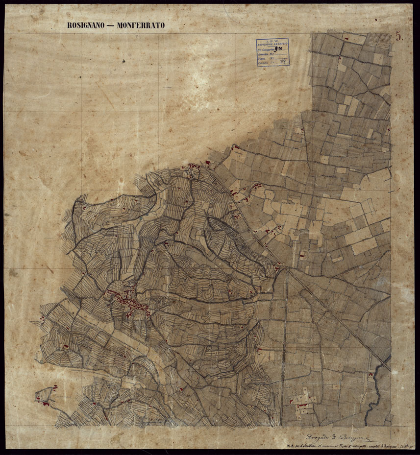 (N:23618) GRUPPO DI 132 FRAZIONI DI MINUTE DI CAMPAGNA ALLA SCALA 1:10.000 DEI RILEVAMENTI ESEGUITI NEL 1853-1867 - ROSIGNANO - RILIEVI OPERATORE N. 5. (CA002226) Carte e stampe antiche: riproduzione a colori su carta (formato A1)