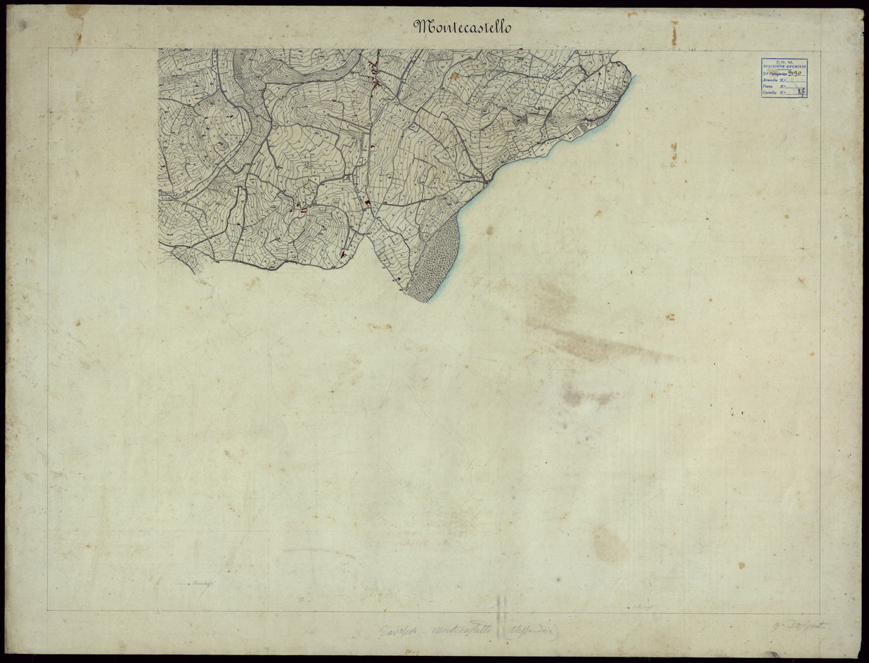 (N:23635) GRUPPO DI 132 FRAZIONI DI MINUTE DI CAMPAGNA ALLA SCALA 1:10.000 DEI RILEVAMENTI ESEGUITI NEL 1853-1867 - MONTECASTELLO (CA002243) Carte e stampe antiche: riproduzione a colori su carta (formato A1)