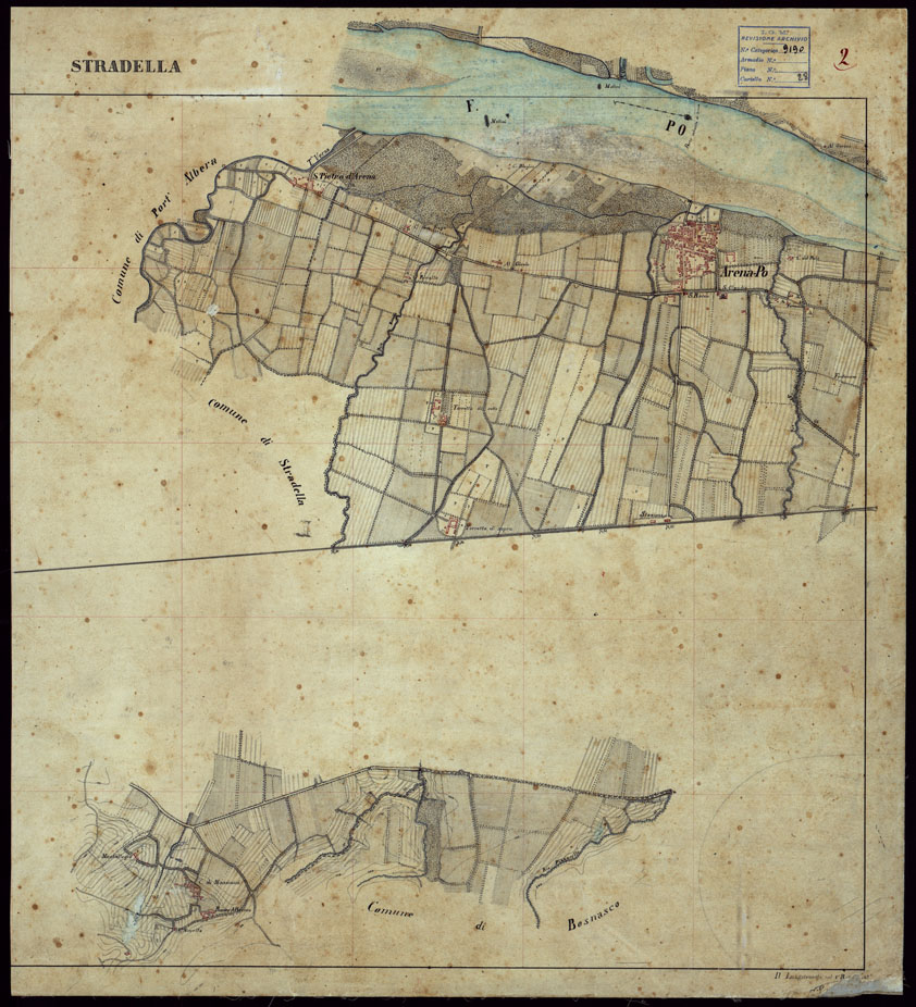 (N:23666) GRUPPO DI 132 FRAZIONI DI MINUTE DI CAMPAGNA ALLA SCALA 1:10.000 DEI RILEVAMENTI ESEGUITI NEL 1853-1867 - CASTANA - MONTU' BECCARIA - RILIEVI OPERATORE N. 2 (CA002274) Carte e stampe antiche: riproduzione a colori su carta (formato A1)