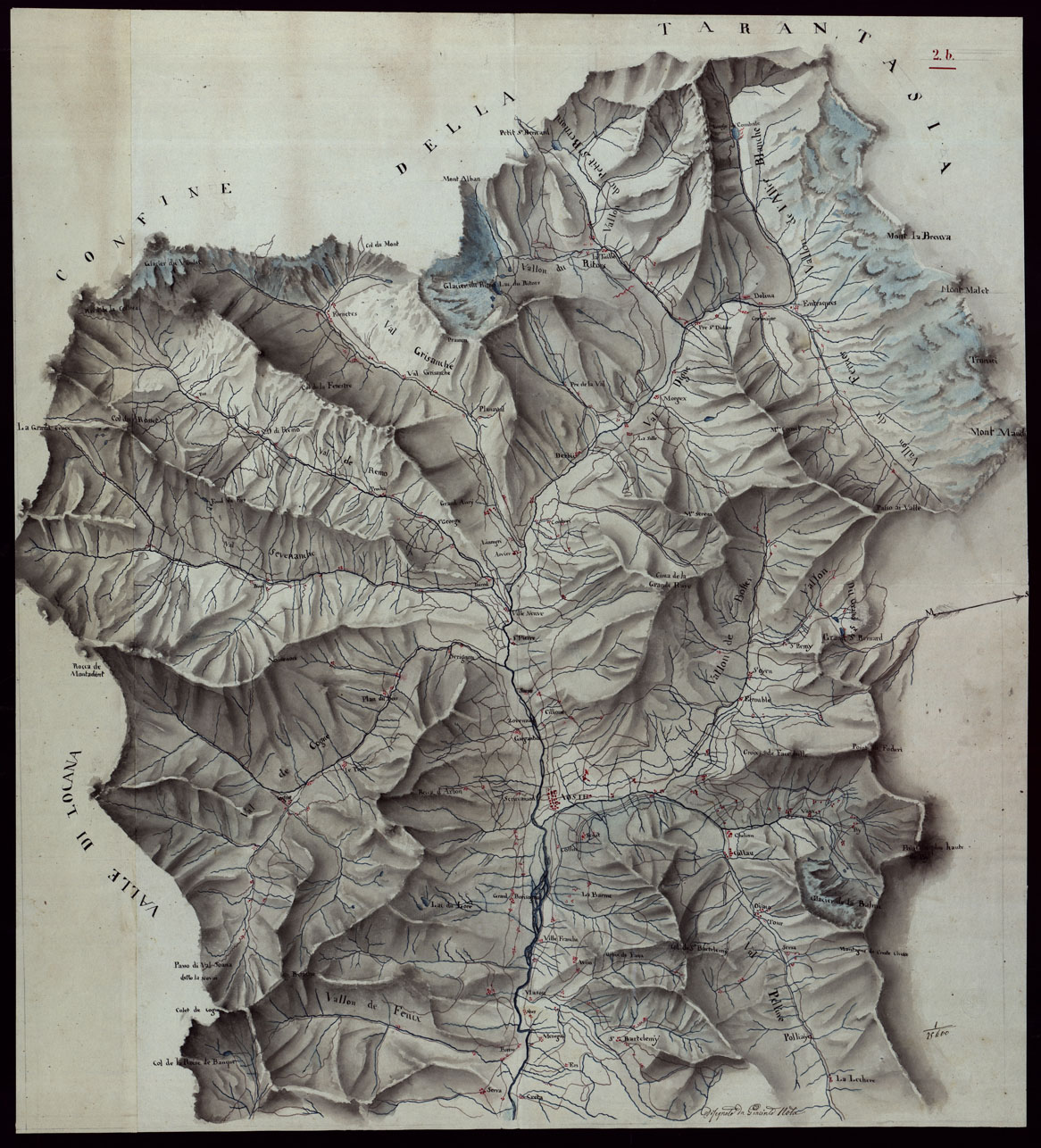 (N:23788) VALLE D'AOSTA. (CA002428) Carte e stampe antiche: riproduzione a colori su carta (formato A1)