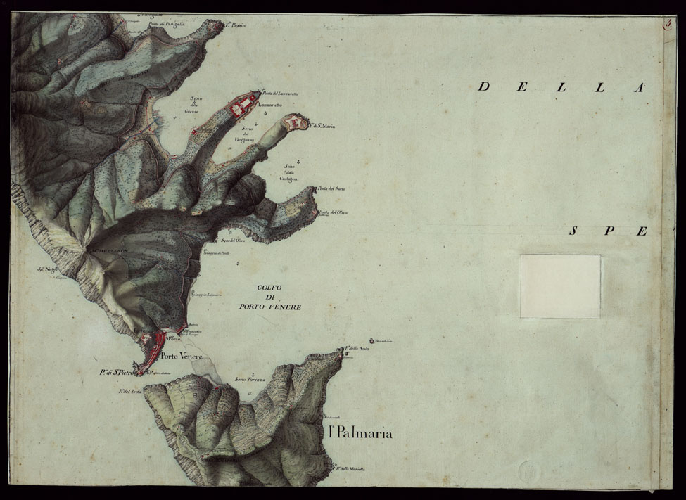 (N:16463) RIVIERA DI LEVANTE ALLA QUARTA DELLA SCALA DI SAVOIA OSSIA DI 1 A 9.450 ESEGUITA NEGLI ANNI 1816. 1822. 23. 24. 25. 1826 e 1827 - FOGLIO 3. (CA002507) Carte e stampe antiche: riproduzione a colori su carta (formato A1)