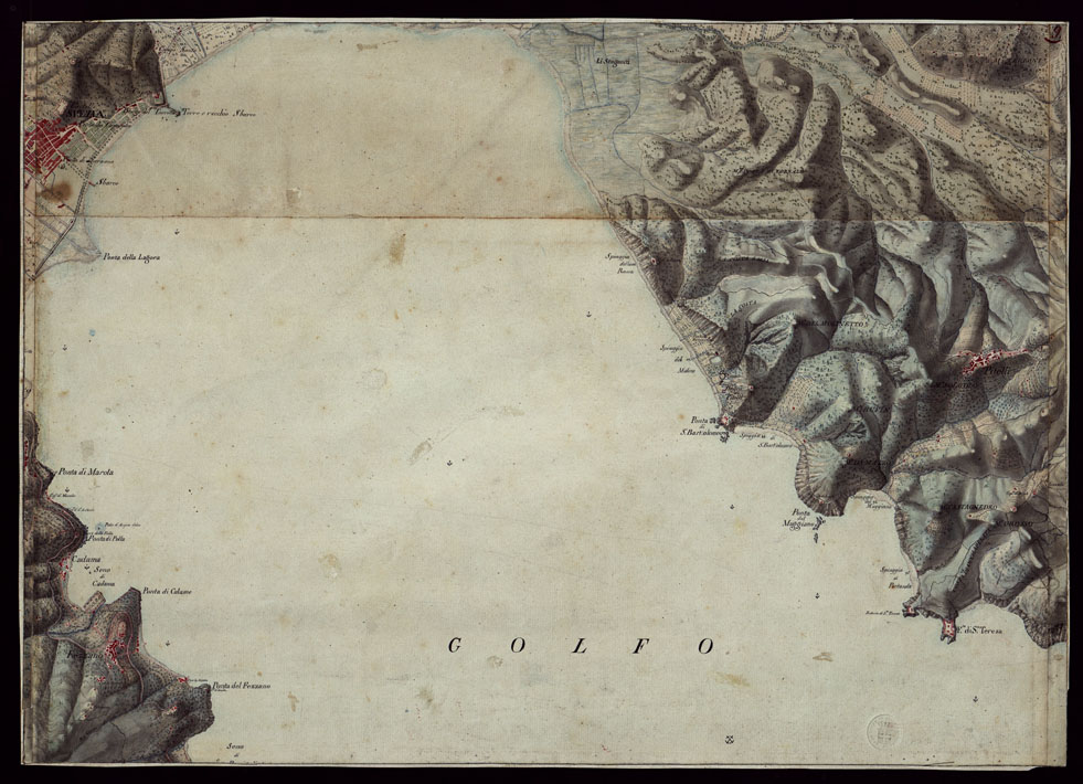 (N:16469) RIVIERA DI LEVANTE ALLA QUARTA DELLA SCALA DI SAVOIA OSSIA DI 1 A 9.450 ESEGUITA NEGLI ANNI 1816. 1822. 23. 24. 25. 1826 e 1827 - FOGLIO 9. (CA002513) Carte e stampe antiche: riproduzione a colori su carta (formato A1)