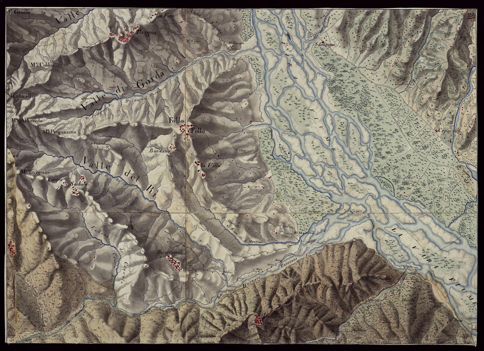(N:16483) RIVIERA DI LEVANTE ALLA QUARTA DELLA SCALA DI SAVOIA OSSIA DI 1 A 9.450 ESEGUITA NEGLI ANNI 1816. 1822. 23. 24. 25. 1826 e 1827 - FOGLIO 23. (CA002527) Carte e stampe antiche: riproduzione a colori su carta (formato A1)