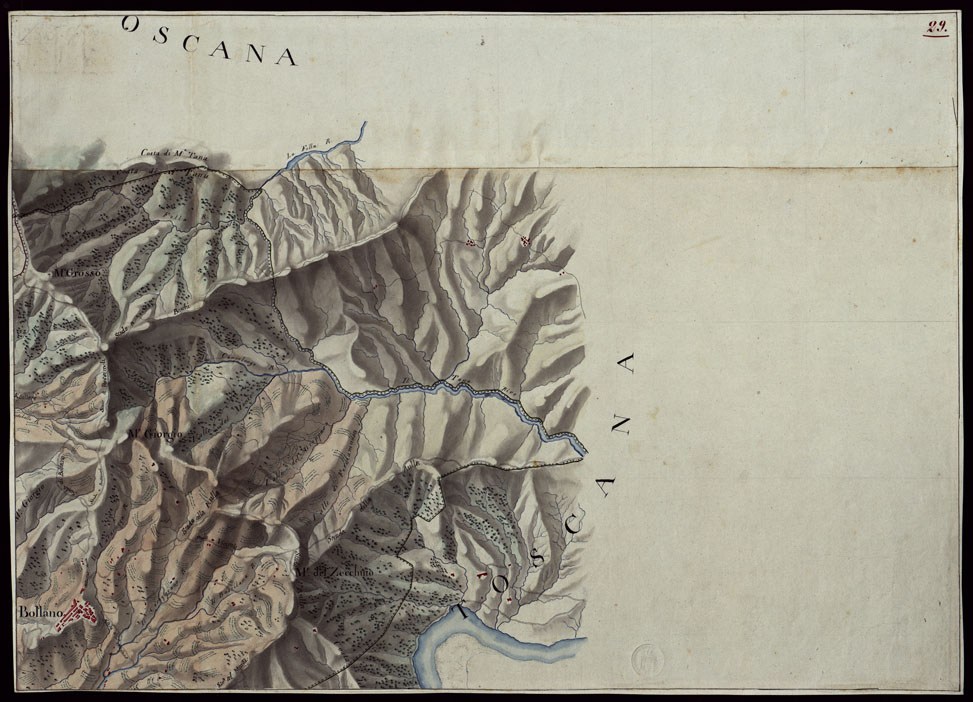 (N:16489) RIVIERA DI LEVANTE ALLA QUARTA DELLA SCALA DI SAVOIA OSSIA DI 1 A 9.450 ESEGUITA NEGLI ANNI 1816. 1822. 23. 24. 25. 1826 e 1827 - FOGLIO 29 (CA002533) Carte e stampe antiche: riproduzione a colori su carta (formato A1)