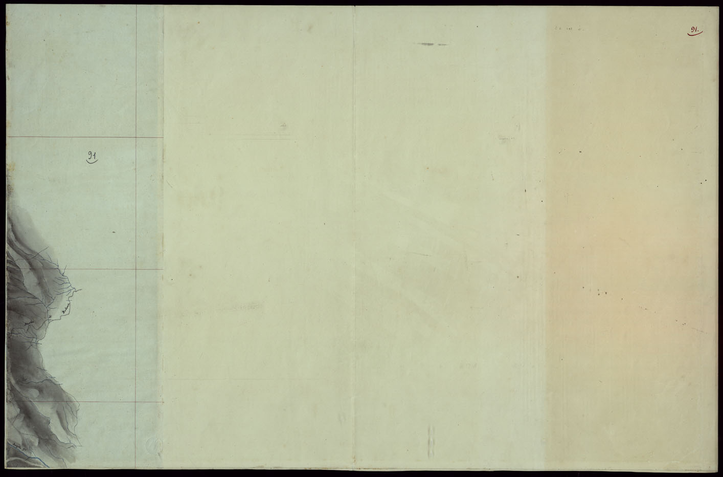 (N:23801) RIVIERA DI LEVANTE ALLA QUARTA DELLA SCALA DI SAVOIA OSSIA DI 1 A 9.450 ESEGUITA NEGLI ANNI 1816. 1822. 23. 24. 25. 1826 e 1827 - FOGLIO 91. (CA002596) Carte e stampe antiche: riproduzione a colori su carta (formato A1)