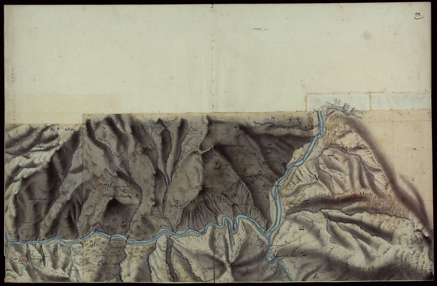 (N:23803) RIVIERA DI LEVANTE ALLA QUARTA DELLA SCALA DI SAVOIA OSSIA DI 1 A 9.450 ESEGUITA NEGLI ANNI 1816. 1822. 23. 24. 25. 1826 e 1827 - FOGLIO 99. (CA002604) Carte e stampe antiche: riproduzione a colori su carta (formato A1)