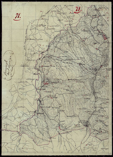 (N:15426) RICOGNIZIONI ESEGUITE ALLA SCALA DI 1/20.000 CHE COMPRENDANO LE DUE RIVIERE DEGLI EX STATI SARDI E PARTE DELLE ATTUALI PROVINCIE DI ALESSANDRIA  E DI PAVIA - FOGLIO 71 + ALLEGATO (CA002704, CA002703) Carte e stampe antiche: riproduzione a colori su carta (formato A1)
