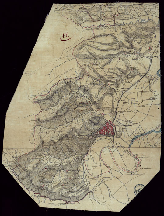 (N:15420) RICOGNIZIONI ESEGUITE ALLA SCALA DI 1/20.000 CHE COMPRENDANO LE DUE RIVIERE DEGLI EX STATI SARDI E PARTE DELLE ATTUALI PROVINCIE DI ALESSANDRIA  E DI PAVIA - FOGLIO 111 + 2 ALLEGATI. (CA002747, CA002748, CA002749) Carte e stampe antiche: riproduzione a colori su carta (formato A1)