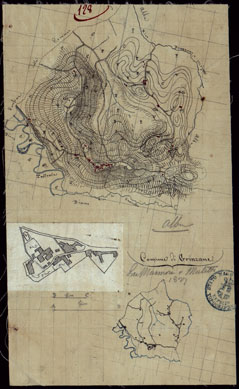 (N:15479) RICOGNIZIONI ESEGUITE ALLA SCALA DI 1/20.000 CHE COMPRENDANO LE DUE RIVIERE DEGLI EX STATI SARDI E PARTE DELLE ATTUALI PROVINCIE DI ALESSANDRIA  E DI PAVIA - FOGLIO 128 + ALLEGATO. (CA002769, CA002770) Carte e stampe antiche: riproduzione a colori su carta (formato A1)