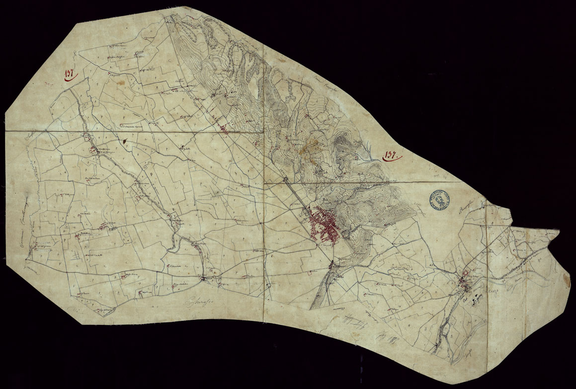 (N:15490) RICOGNIZIONI ESEGUITE ALLA SCALA DI 1/20.000 CHE COMPRENDANO LE DUE RIVIERE DEGLI EX STATI SARDI E PARTE DELLE ATTUALI PROVINCIE DI ALESSANDRIA  E DI PAVIA - FOGLIO 137. (CA002781) Carte e stampe antiche: riproduzione a colori su carta (formato A1)