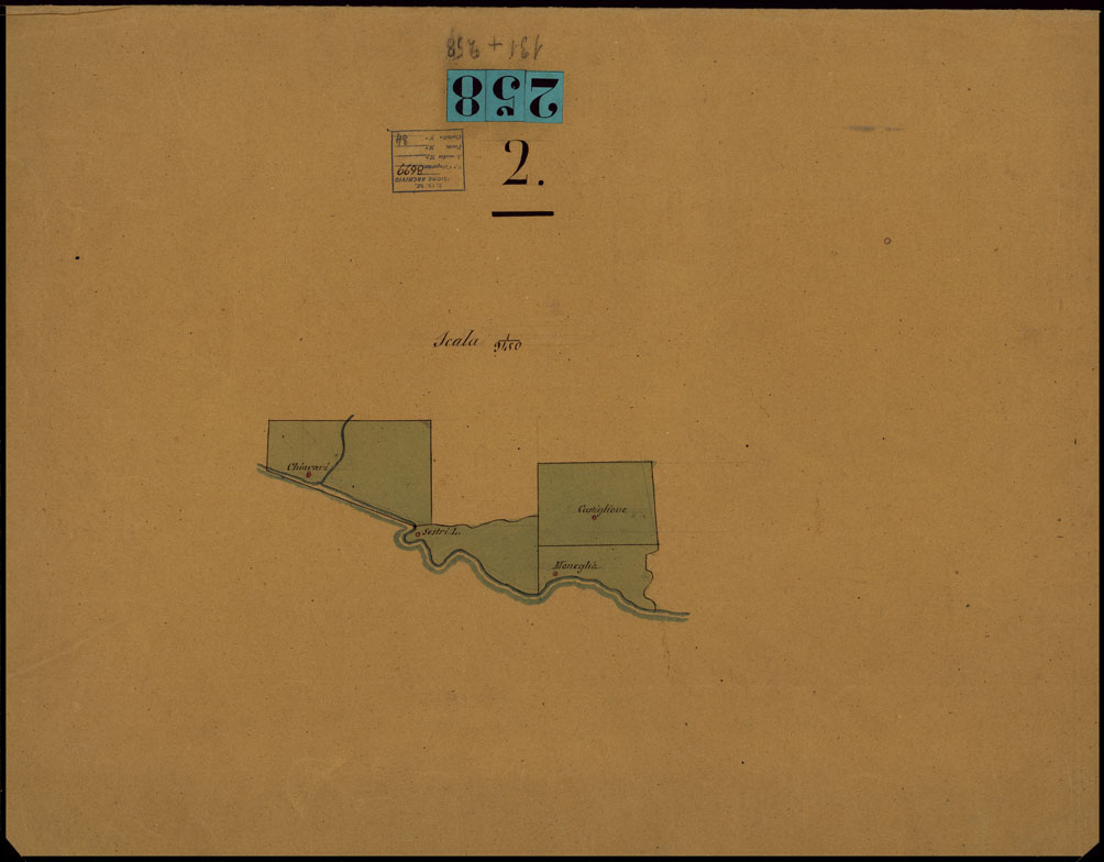 (N:13192) PARTE DELLA RIVIERA DI LEVANTE DA CHIAVARI AD OLTRE MONEGLIA - QUADRO D'UNIONE. (CA002795) Carte e stampe antiche: riproduzione a colori su carta (formato A1)