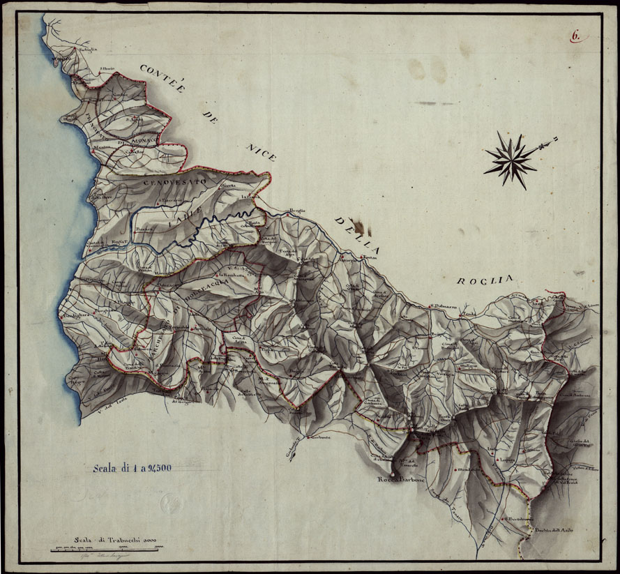 (N:12621) MARCHESATO DI DOLCEACQUA. (CA002800) Carte e stampe antiche: riproduzione a colori su carta (formato A1)