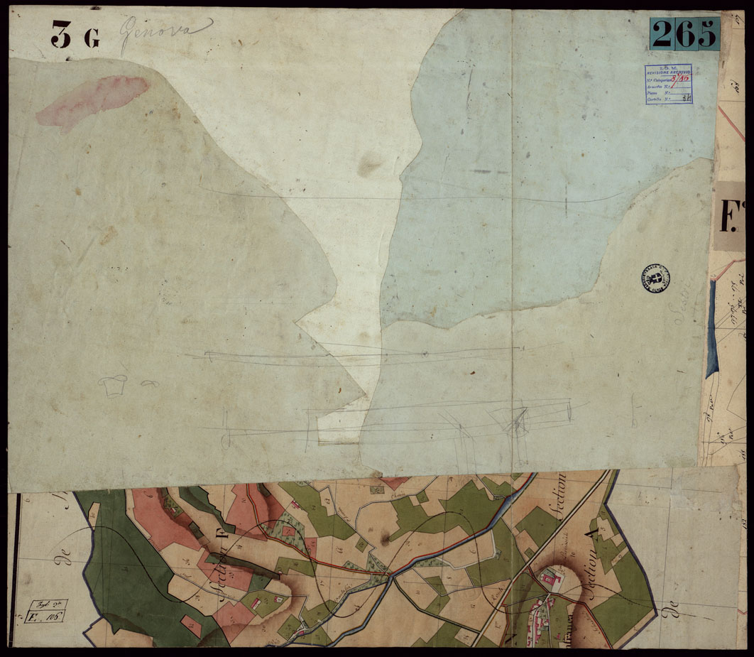 (N:4044) CARTA DI GENOVA E DE SUOI CONTORNI - FOGLIO 2 + RETRO. (CA002883, CA002884) Carte e stampe antiche: riproduzione a colori su carta (formato A1)