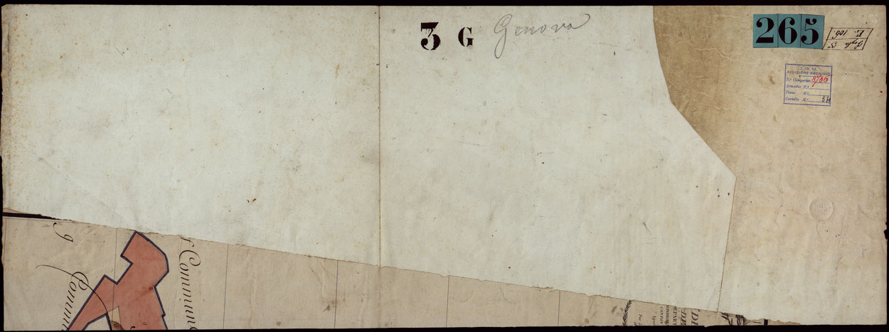 (N:4042) CARTA DI GENOVA E DE SUOI CONTORNI - FOGLIO 3 + RETRO. (CA002885, CA002886) Carte e stampe antiche: riproduzione a colori su carta (formato A1)