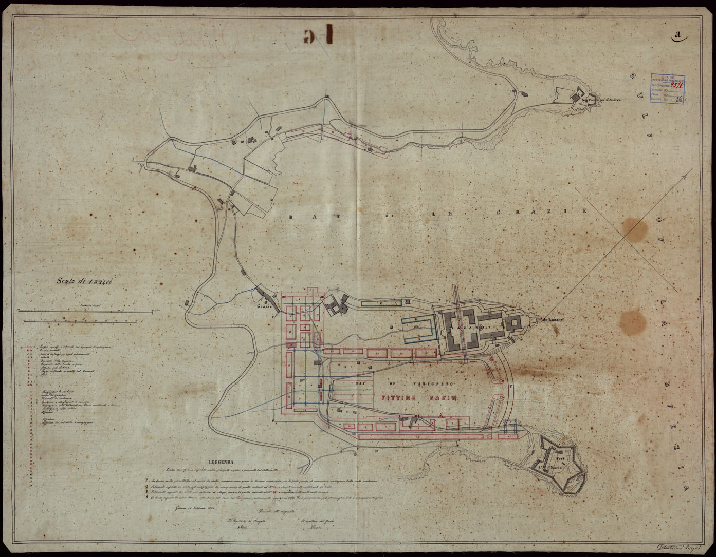 (N:23817) PORTO DI VARIGNANO. (CA003005) Carte e stampe antiche: riproduzione a colori su carta (formato A1)