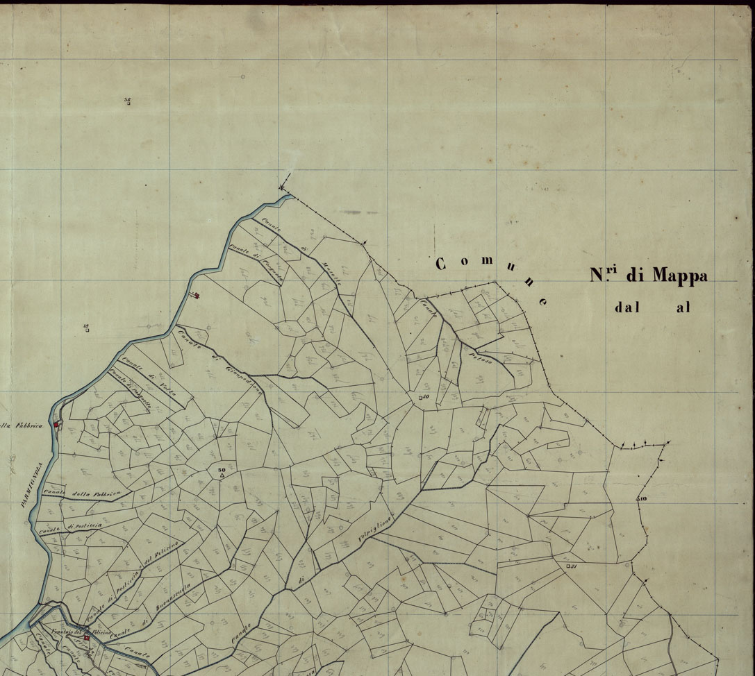 (N:12112) MAPPA ORIGINALE DEL COMUNE DI ORTONOVO - FOGLIO 2 (CA003041, CA003042, CA003043, CA003044, CA003045, CA003046) Carte e stampe antiche: riproduzione a colori su carta (formato A1)