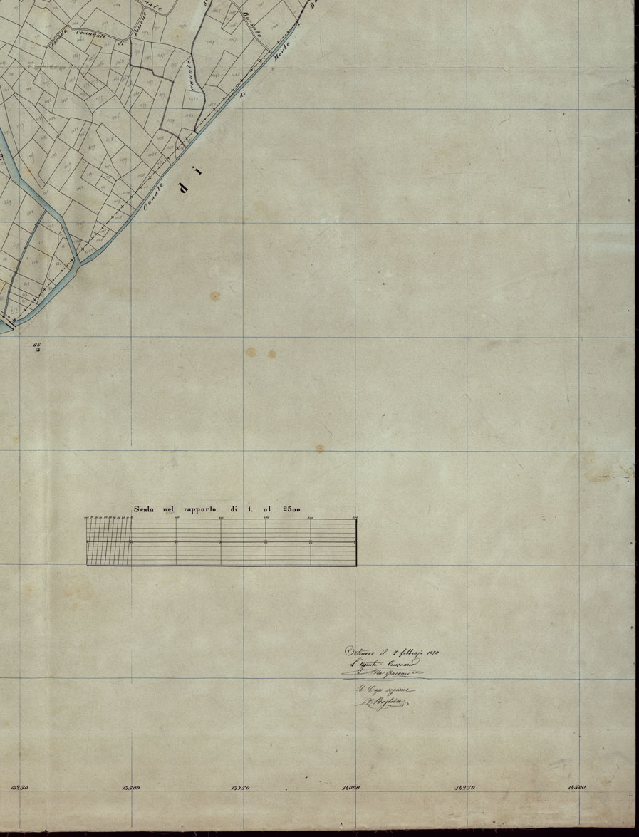 (N:12113) MAPPA ORIGINALE DEL COMUNE DI ORTONOVO - FOGLIO 3 (CA003047, CA003048, CA003049, CA003050, CA003051, CA003052) Carte e stampe antiche: riproduzione a colori su carta (formato A1)