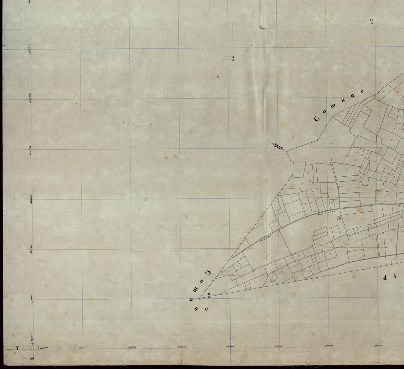 (N:12113) MAPPA ORIGINALE DEL COMUNE DI ORTONOVO - FOGLIO 3 (CA003047, CA003048, CA003049, CA003050, CA003051, CA003052) Carte e stampe antiche: riproduzione a colori su carta (formato A1)
