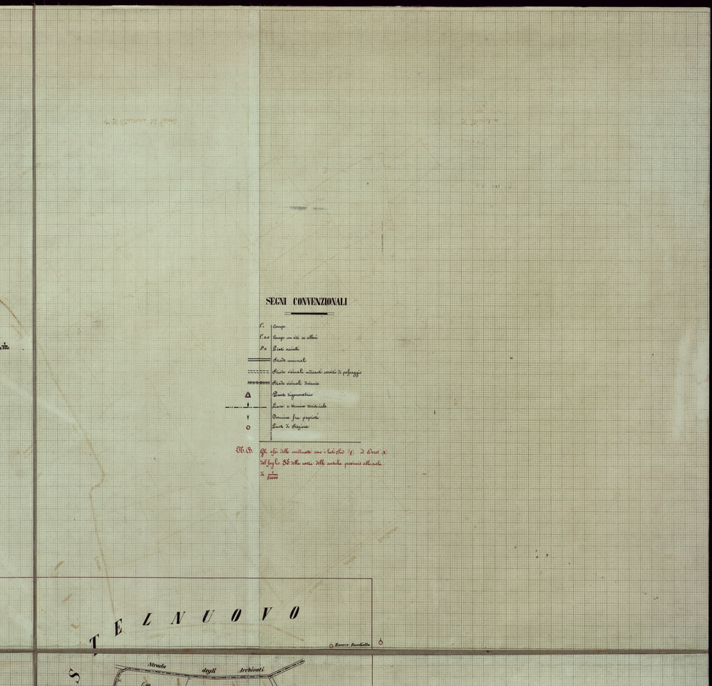 (N:12115) COMUNE DI ORTONOVO - FOGLIO CHILOMETRICO 11-15 ALLA SCALA DI 1 1.000 ESPERIMENTO DI RILEVAMENTO PARCELLARE COL METODO ANGOLARE. (CA003066, CA003067, CA003068, CA003069) Carte e stampe antiche: riproduzione a colori su carta (formato A1)