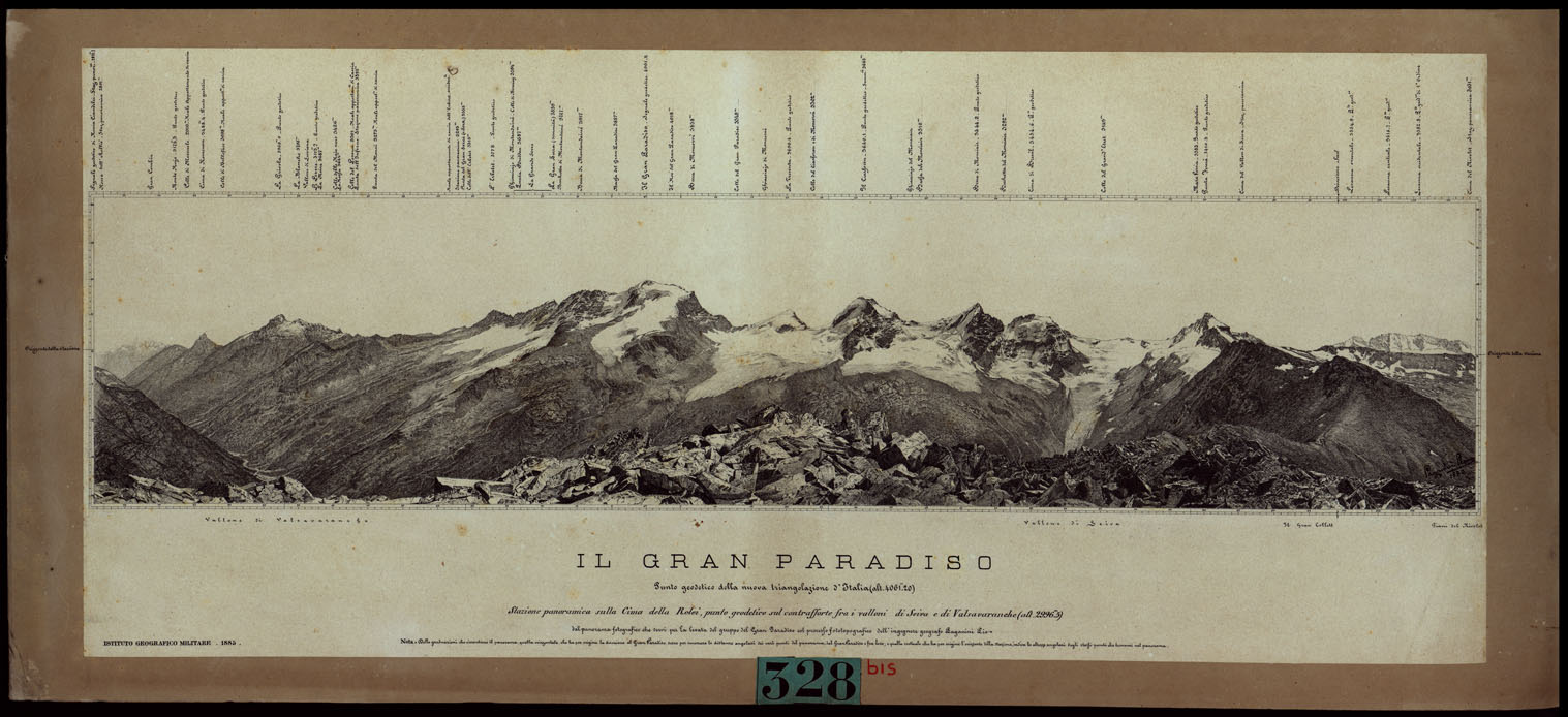 (N:23856) IL GRAN PARADISO (CA003156) Carte e stampe antiche: riproduzione a colori su carta (formato A1)