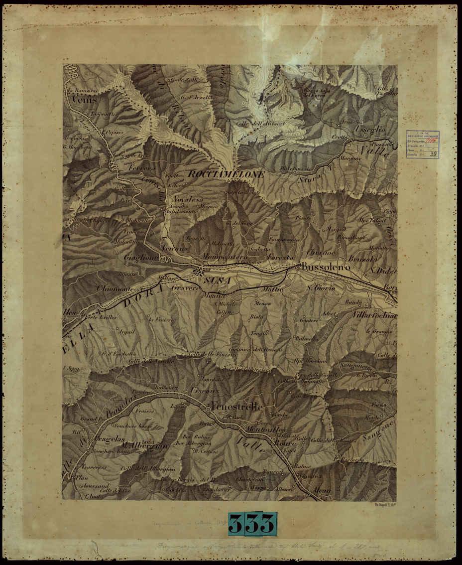 (N:23868) SUSA (CA003168) Carte e stampe antiche: riproduzione a colori su carta (formato A1)