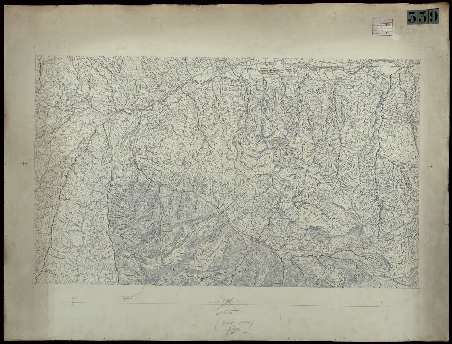 (N:23909) AOSTA - ACQUE (CA003209) Carte e stampe antiche: riproduzione a colori su carta (formato A1)