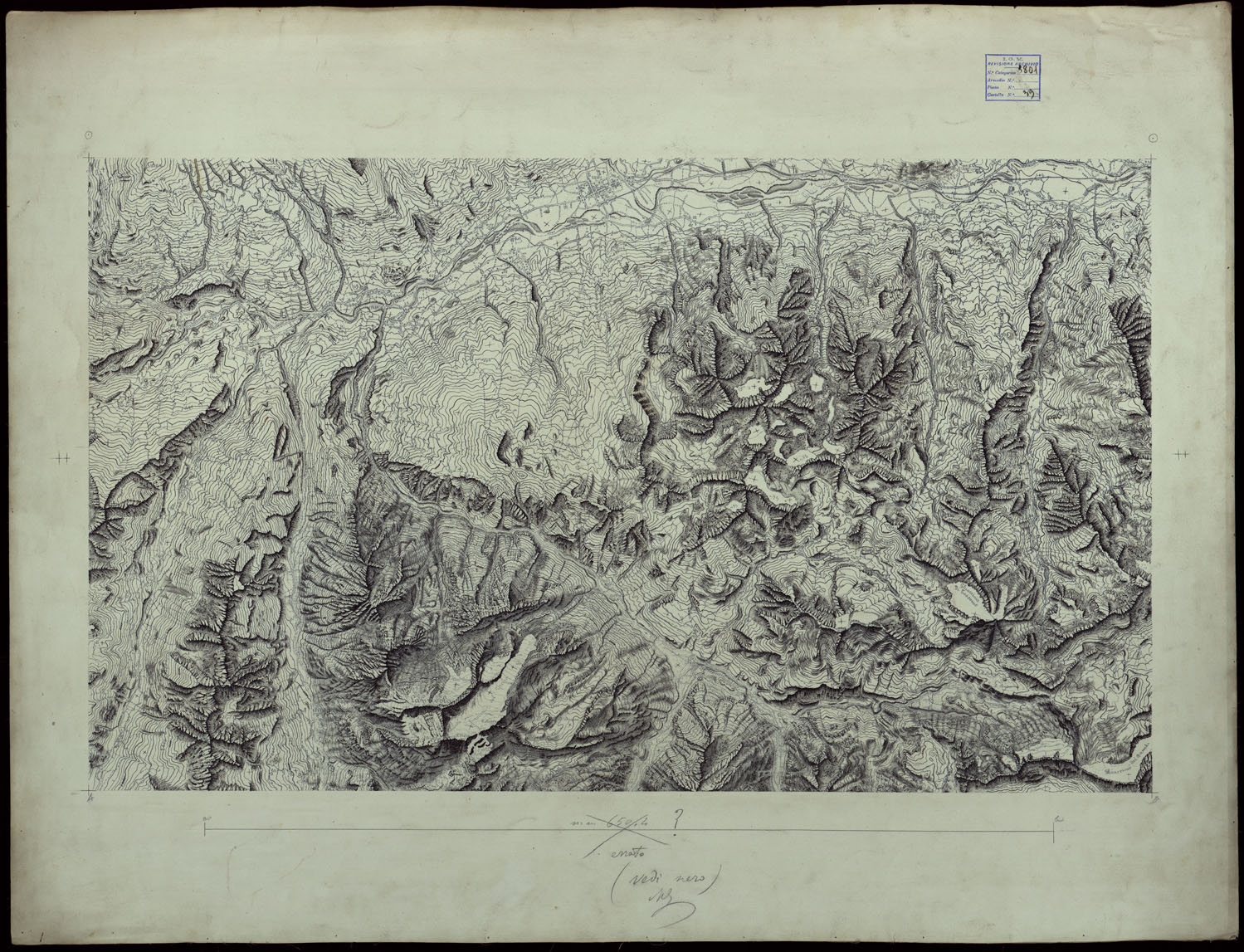 (N:23910) AOSTA - CURVE (CA003210) Carte e stampe antiche: riproduzione a colori su carta (formato A1)