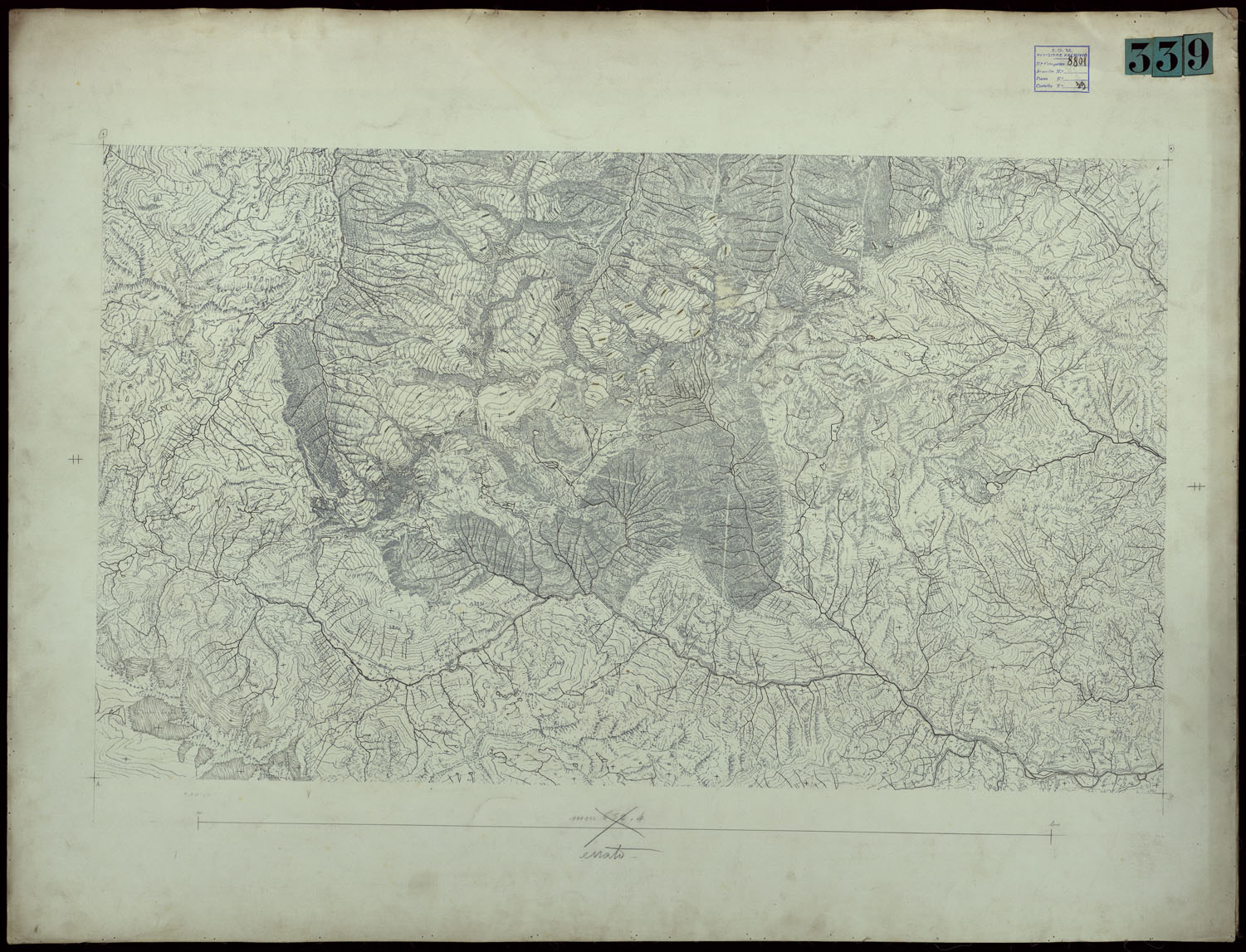 (N:23912) AOSTA - ACQUE (CA003212) Carte e stampe antiche: riproduzione a colori su carta (formato A1)