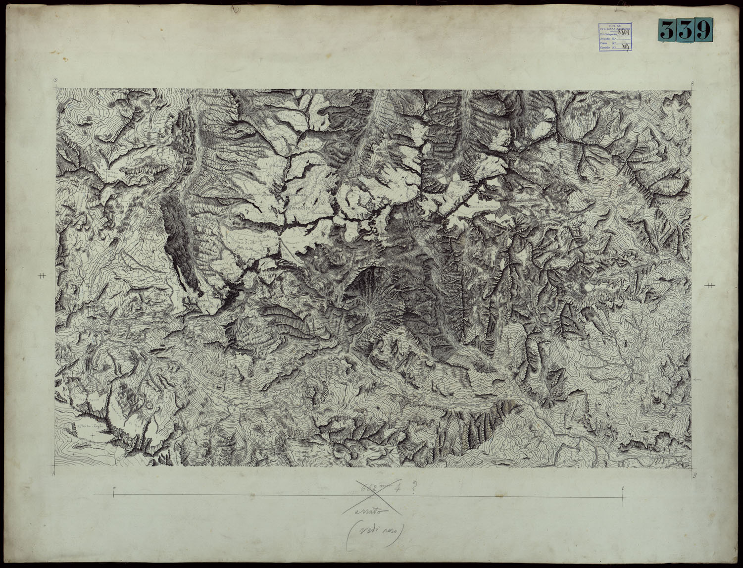 (N:23913) AOSTA - CURVE (CA003213) Carte e stampe antiche: riproduzione a colori su carta (formato A1)