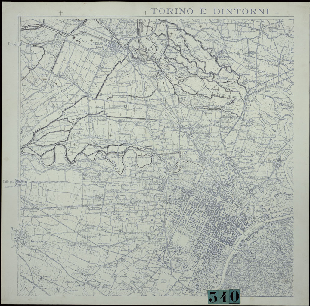 (N:23916) TORINO E DINTORNI - BISTRO, BARBETTE. (CA003216) Carte e stampe antiche: riproduzione a colori su carta (formato A1)