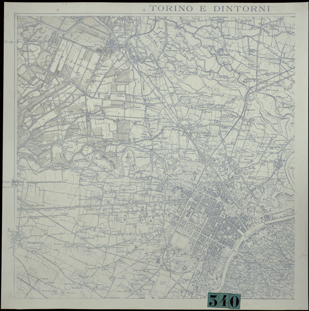 (N:23917) TORINO E DINTORNI - VERDE, CESPUGLIATO. (CA003217) Carte e stampe antiche: riproduzione a colori su carta (formato A1)