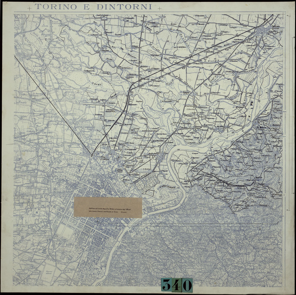 (N:23918) TORINO E DINTORNI - NERO, STRADE. (CA003218) Carte e stampe antiche: riproduzione a colori su carta (formato A1)
