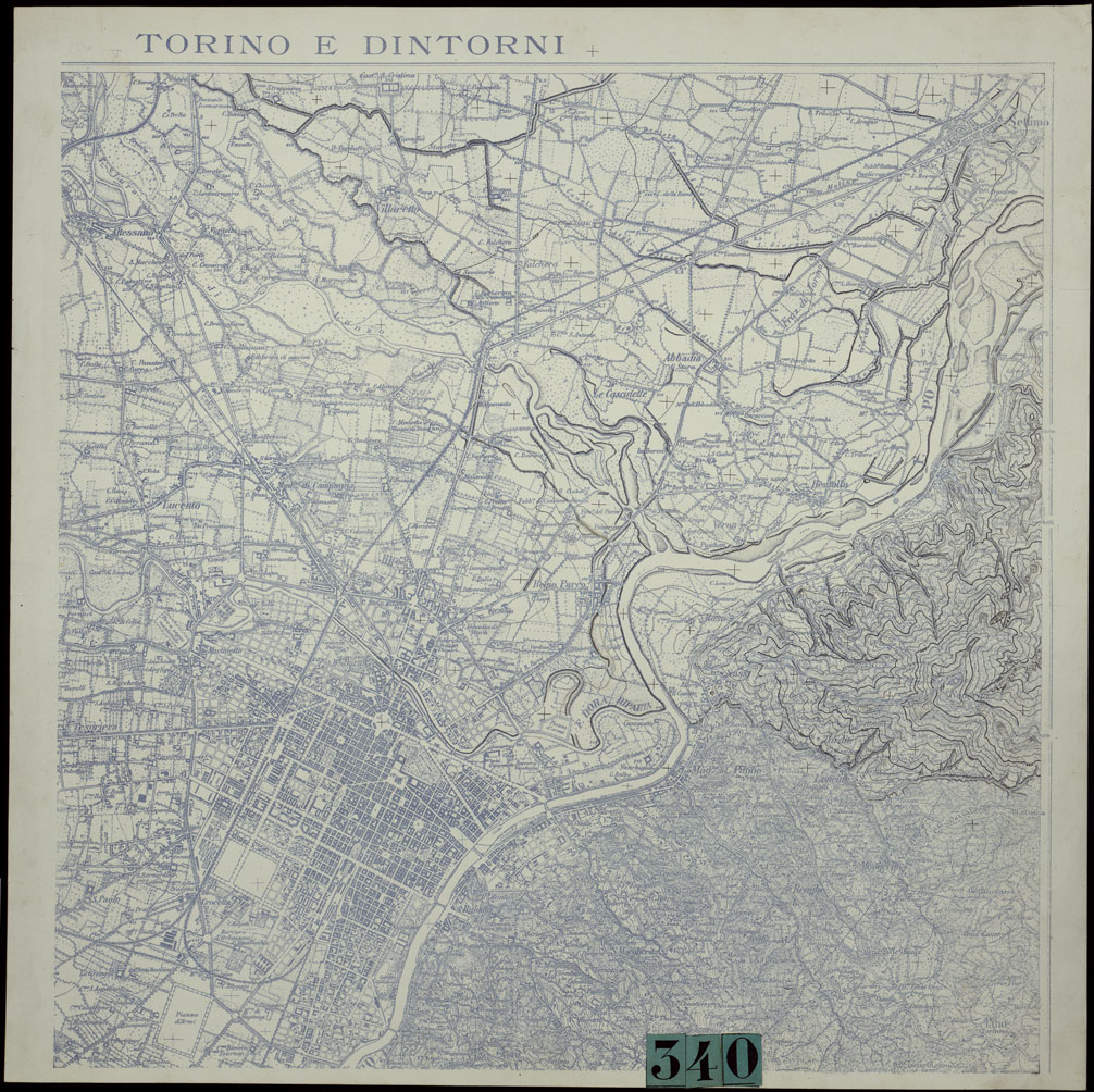 (N:23920) TORINO E DINTORNI - BISTRO, BARBETTE. (CA003220) Carte e stampe antiche: riproduzione a colori su carta (formato A1)