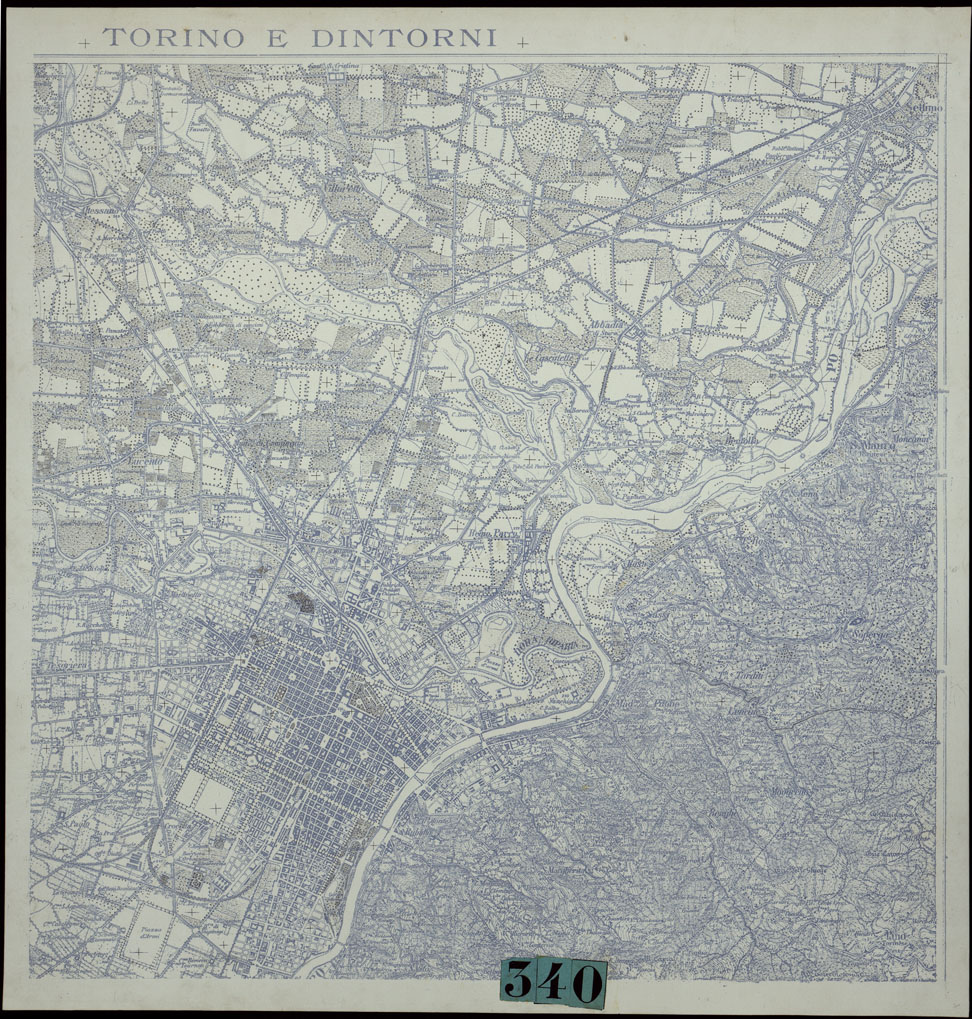 (N:23921) TORINO E DINTORNI - VERDE, CESPUGLIATO. (CA003221) Carte e stampe antiche: riproduzione a colori su carta (formato A1)