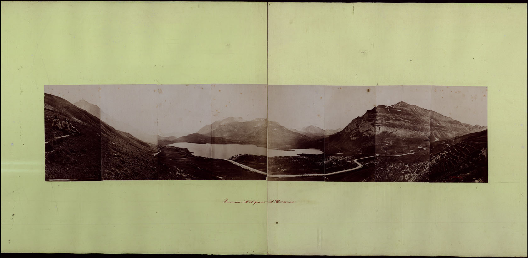 (N:23989) TRENTADUE PANORAMI FOTOGRAFICI ESEGUITI DAL TENENTE DI STATO MAGGIORE SIG. MANZI NEL 1876, PER STUDI SULLA FOTOTOPOGRAFIA - PANORAMA DELL'ALTIPIANO DEL MONCENISIO. (CA003477) Carte e stampe antiche: riproduzione a colori su carta (formato A1)