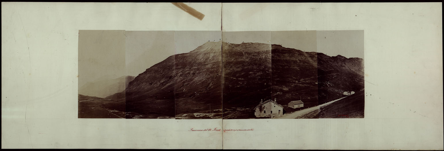 (N:24003) TRENTADUE PANORAMI FOTOGRAFICI ESEGUITI DAL TENENTE DI STATO MAGGIORE SIG. MANZI NEL 1876, PER STUDI SULLA FOTOTOPOGRAFIA - PANORAMA DEL M. FROID (ELEMENTO N.1 PER LA STAZIONE DI CONTROLLO) (CA003492) Carte e stampe antiche: riproduzione a colori su carta (formato A1)