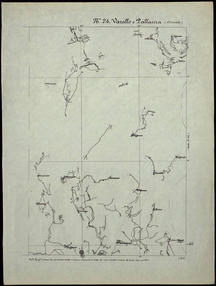 (N:24263) CARTA TOPOGRAFICA DEGLI STATI IN TERRAFERMA DI S.M. IL RE DI SARDEGNA ALLA SCALA DI 1.A 50.000. OPERA DEL CORPO REALE DELLO STATO MAGGIORE - FOGLIO N.24. VARALLO PALLANZA + DOCUMENTO DI AGGIORNAMENTO PARTE OCCIDENTALE E ORIENTALE (CA003757, CA003758, CA003759) Carte e stampe antiche: riproduzione a colori su carta (formato A1)