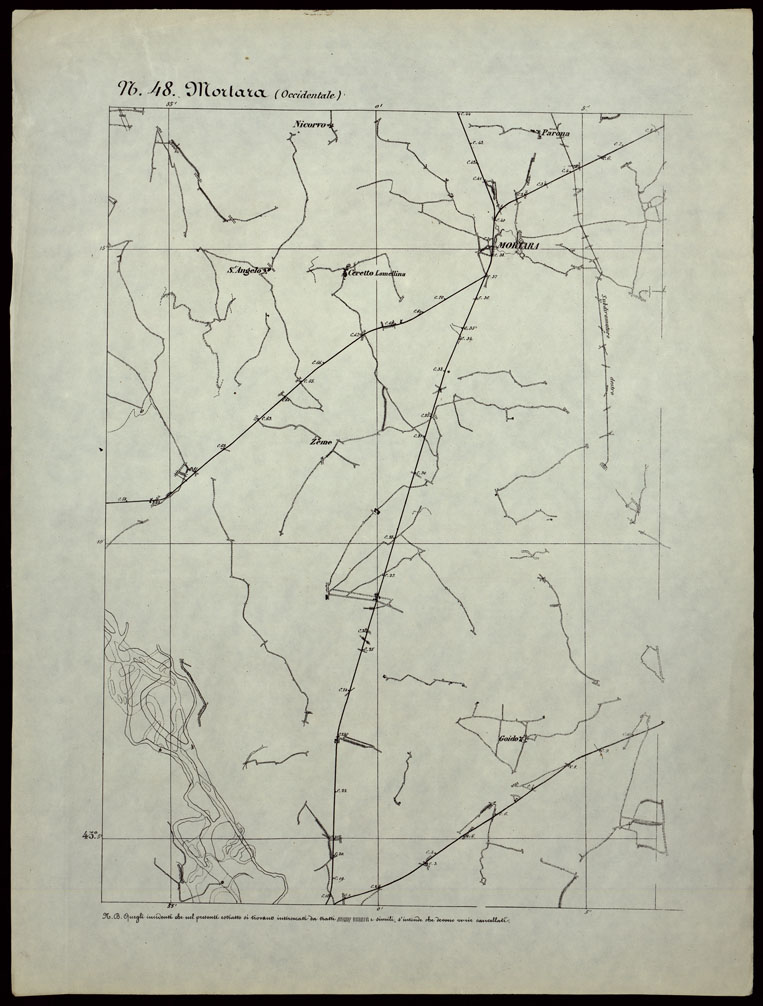(N:24288) CARTA TOPOGRAFICA DEGLI STATI IN TERRAFERMA DI S.M. IL RE DI SARDEGNA ALLA SCALA DI 1.A 50.000. OPERA DEL CORPO REALE DELLO STATO MAGGIORE - FOGLIO N.48  MORTARA + DOCUMENTO DI AGGIORNAMENTO PARTE OCCIDENTALE E ORIENTALE (CA003795, CA003796, CA003797) Carte e stampe antiche: riproduzione a colori su carta (formato A1)