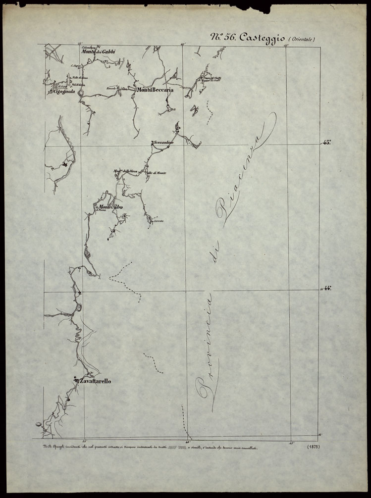 (N:24297) CARTA TOPOGRAFICA DEGLI STATI IN TERRAFERMA DI S.M. IL RE DI SARDEGNA ALLA SCALA DI 1.A 50.000. OPERA DEL CORPO REALE DELLO STATO MAGGIORE - FOGLIO N.56. CASTEGGIO + DOCUMENTO DI AGGIORNAMENTO PARTE OCCIDENTALE E ORIENTALE (CA003811, CA003812, CA003813) Carte e stampe antiche: riproduzione a colori su carta (formato A1)